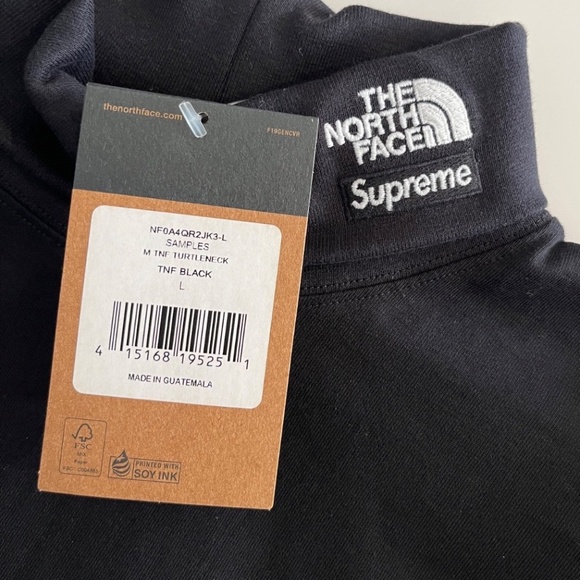 The North Face x Supreme Black Turtleneck Men's L - Picture 4 of 9